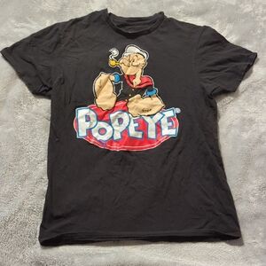 Popeye Black Graphic Tee - Short Sleeve
